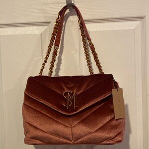 BNWT STEVE MADDEN BColeman Velvet Orange Rust Shoulder Bag